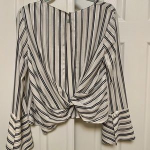 Open back striped blouse